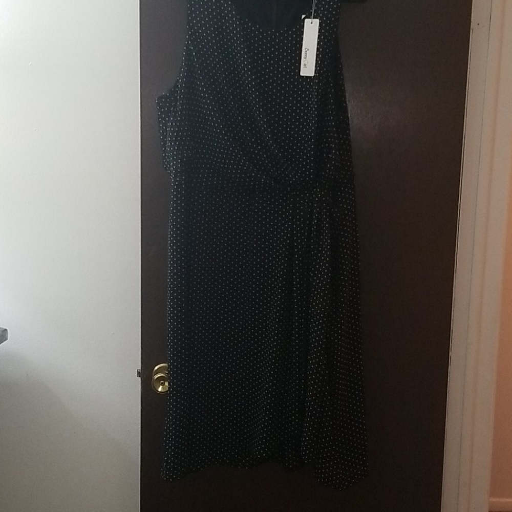 Sunny Girl Black and White Polka Dot Dress NWT